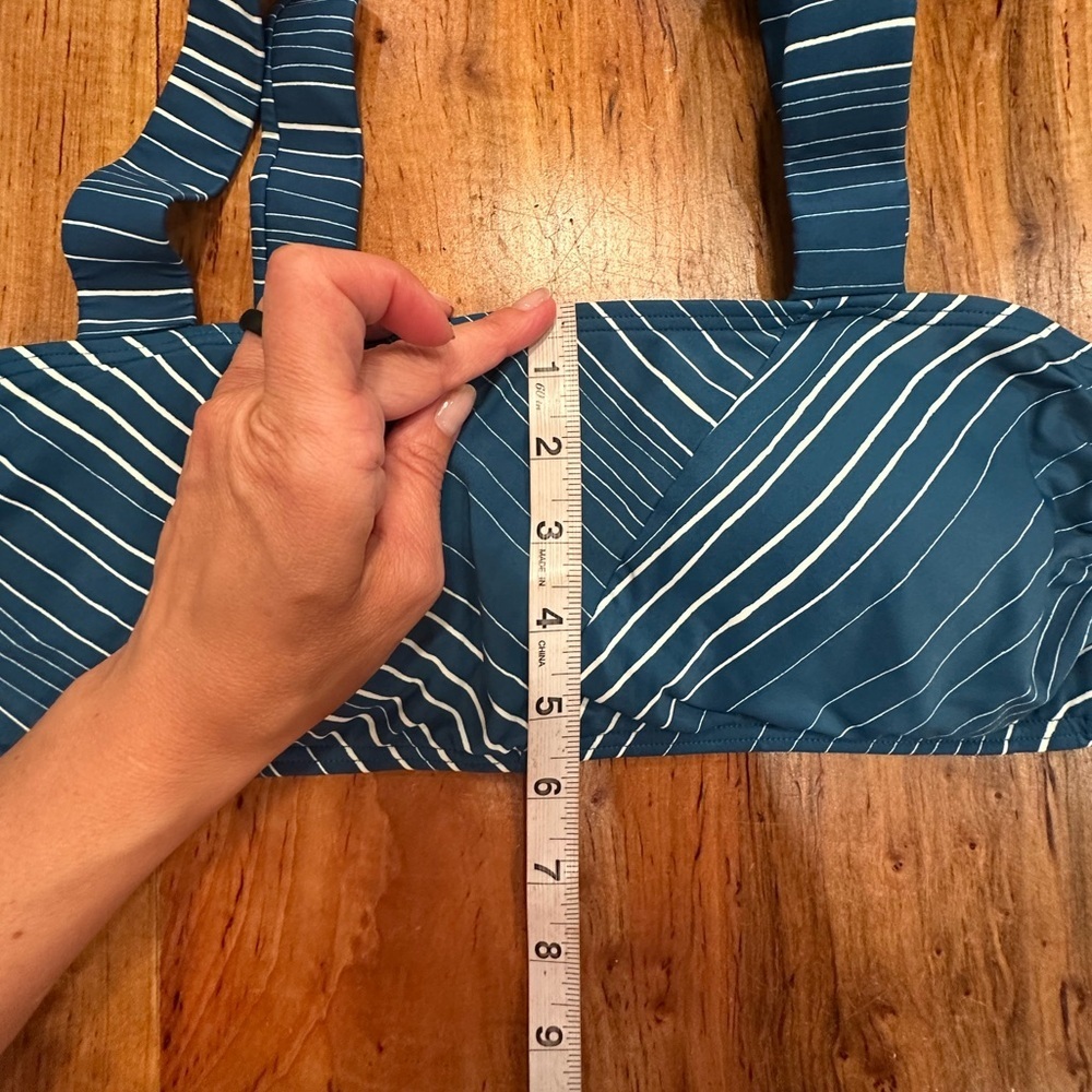 Vince Camuto Square Neck Bikini Top High Waist Bottom L - Picture 8 of 8